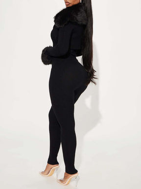 Sweater 2 Piece Jumpsuit Set