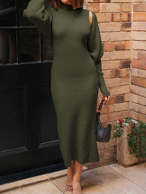 Cropped Cardigan Pullover Sweater Maxi Dress Sets