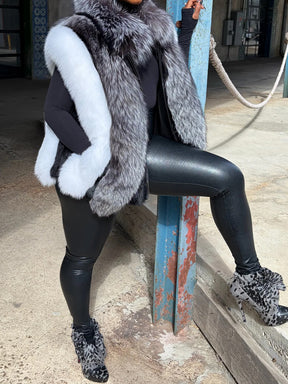 Faux Fox Fur Coat Vest