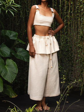 Peplum Waist Two Pieces Set