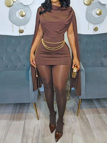 Swing Collar Sexy Sleeveless Dress