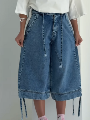 Denim Cropped Pants