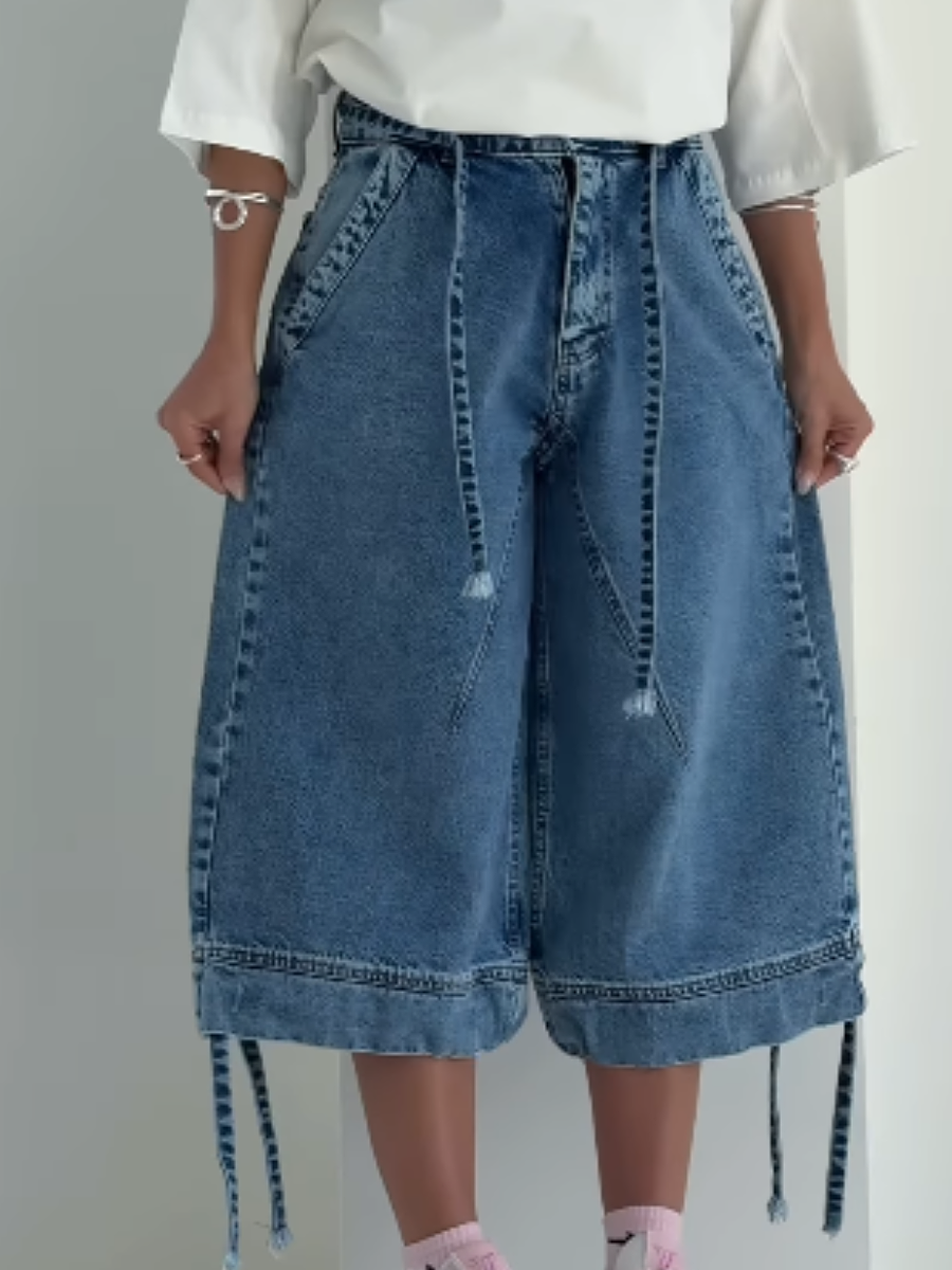 Denim Cropped Pants