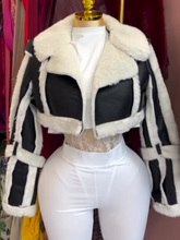 Stitched Plush Leather Jacket