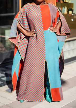 Chill Orange Warm Poncho