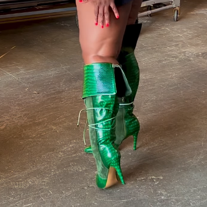 Women's Fashion Suede Patchwork Wide Boots