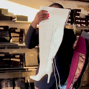 Women's Fashion Suede Patchwork Wide Boots