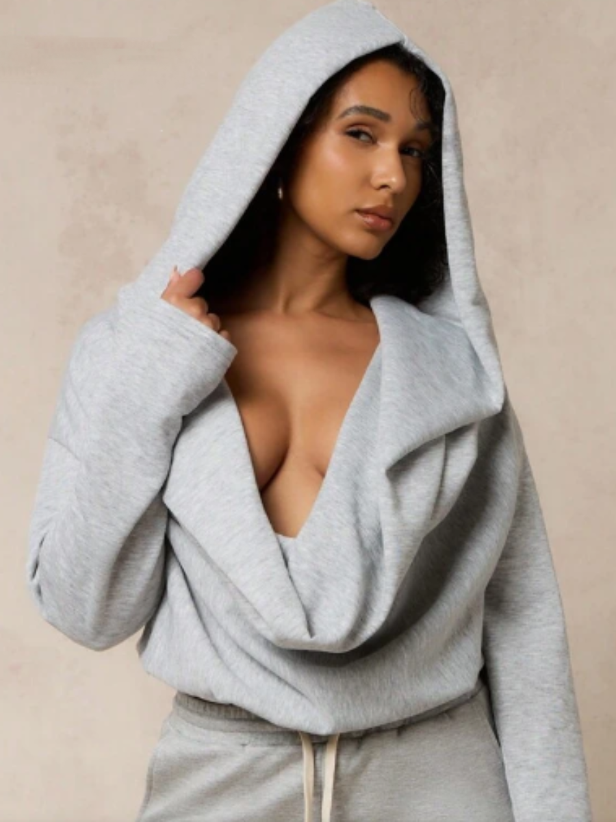 Hooded Skirt Split Set