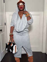 Hooded Skirt Split Set