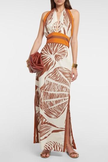 HALTER NECK WAIST CASUAL MAXI DRESS