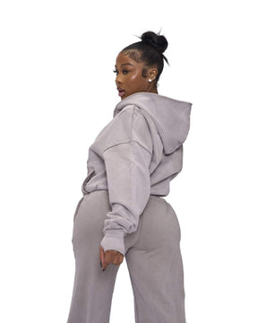 ASYMMETRICAL JACKET AND SWEATPANT SET