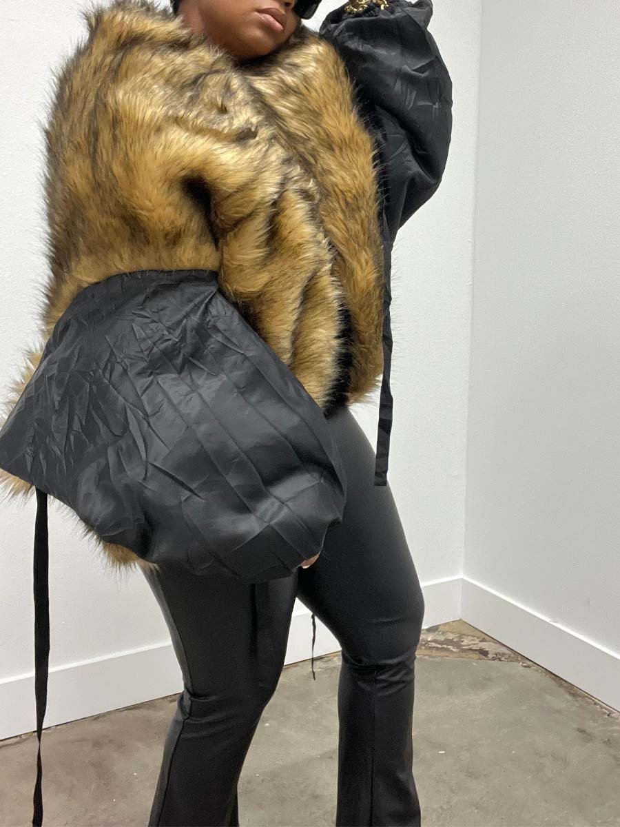 Reversible Faux Fur & Nylon Jacket