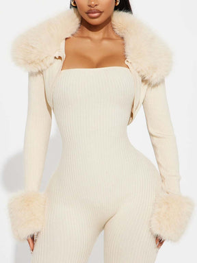 Sweater 2 Piece Jumpsuit Set