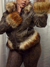 FUR TRIM MOTO JACKET