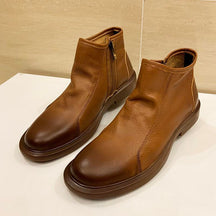 Men's High Top Soft Leather Chelsea Boots