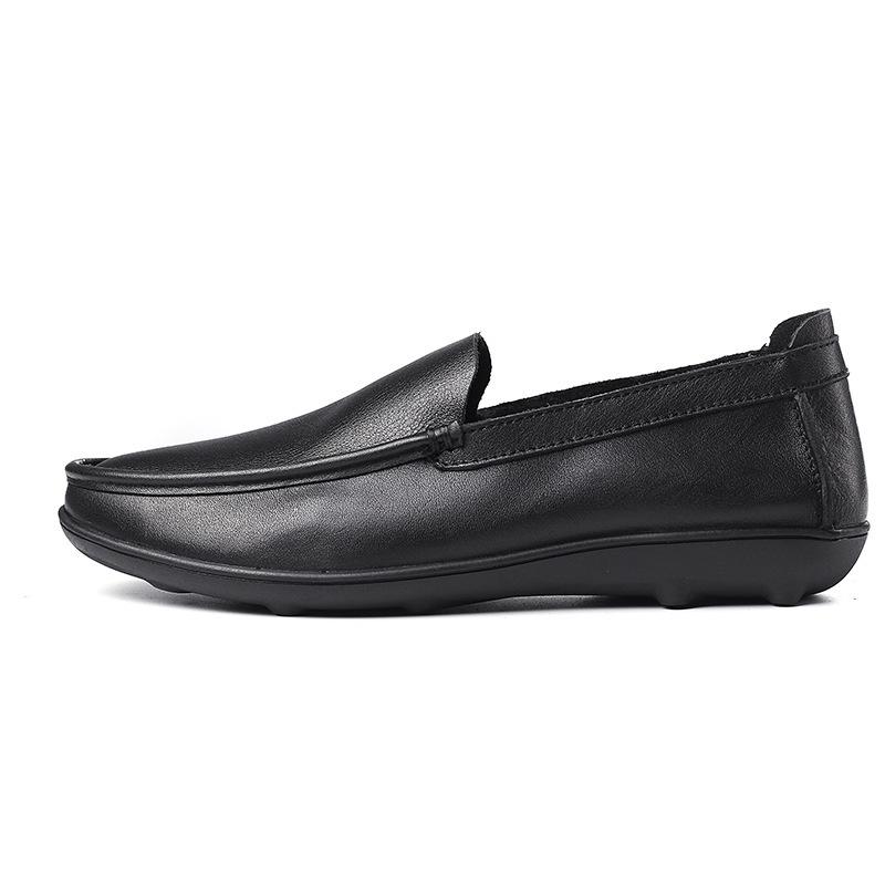 Men's slip-on low-top casual leather shoes