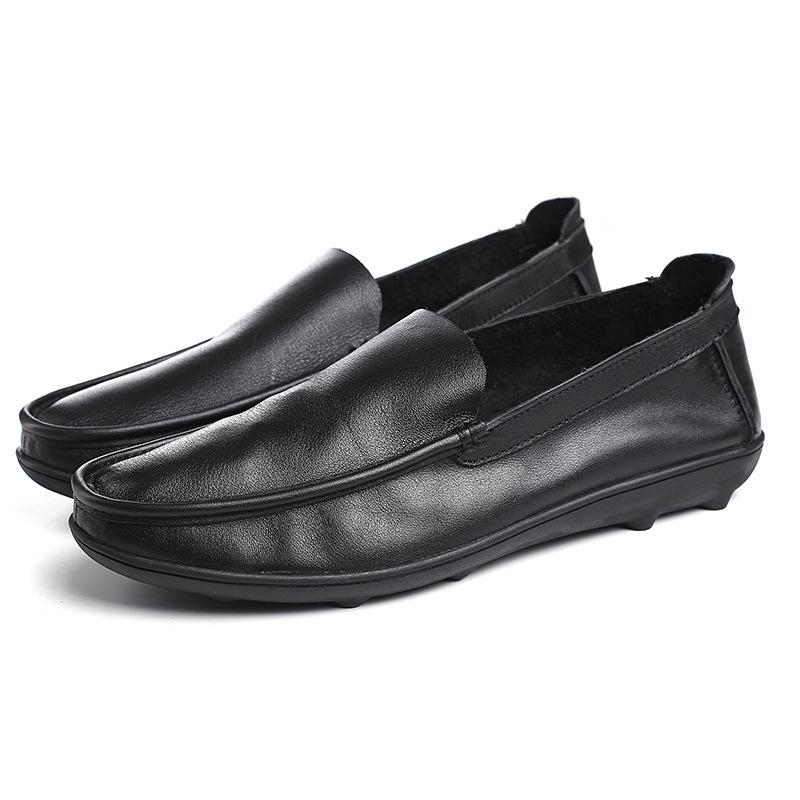 Men's slip-on low-top casual leather shoes