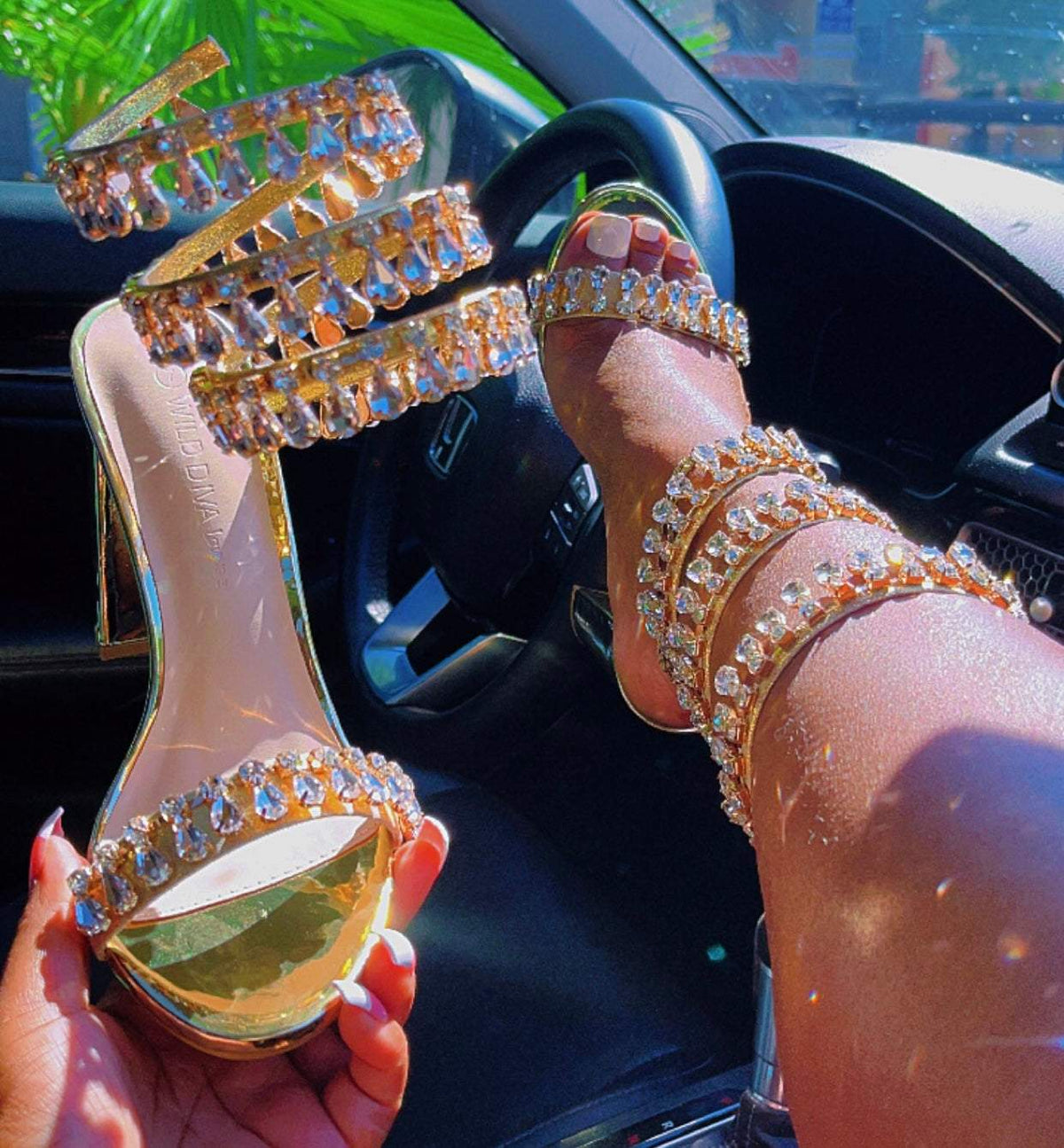 Diamond High Heel Sandals
