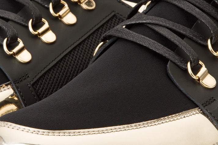 Black Leather Men Sneaker