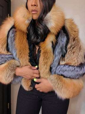 Patchwork Faux Fur Jacket