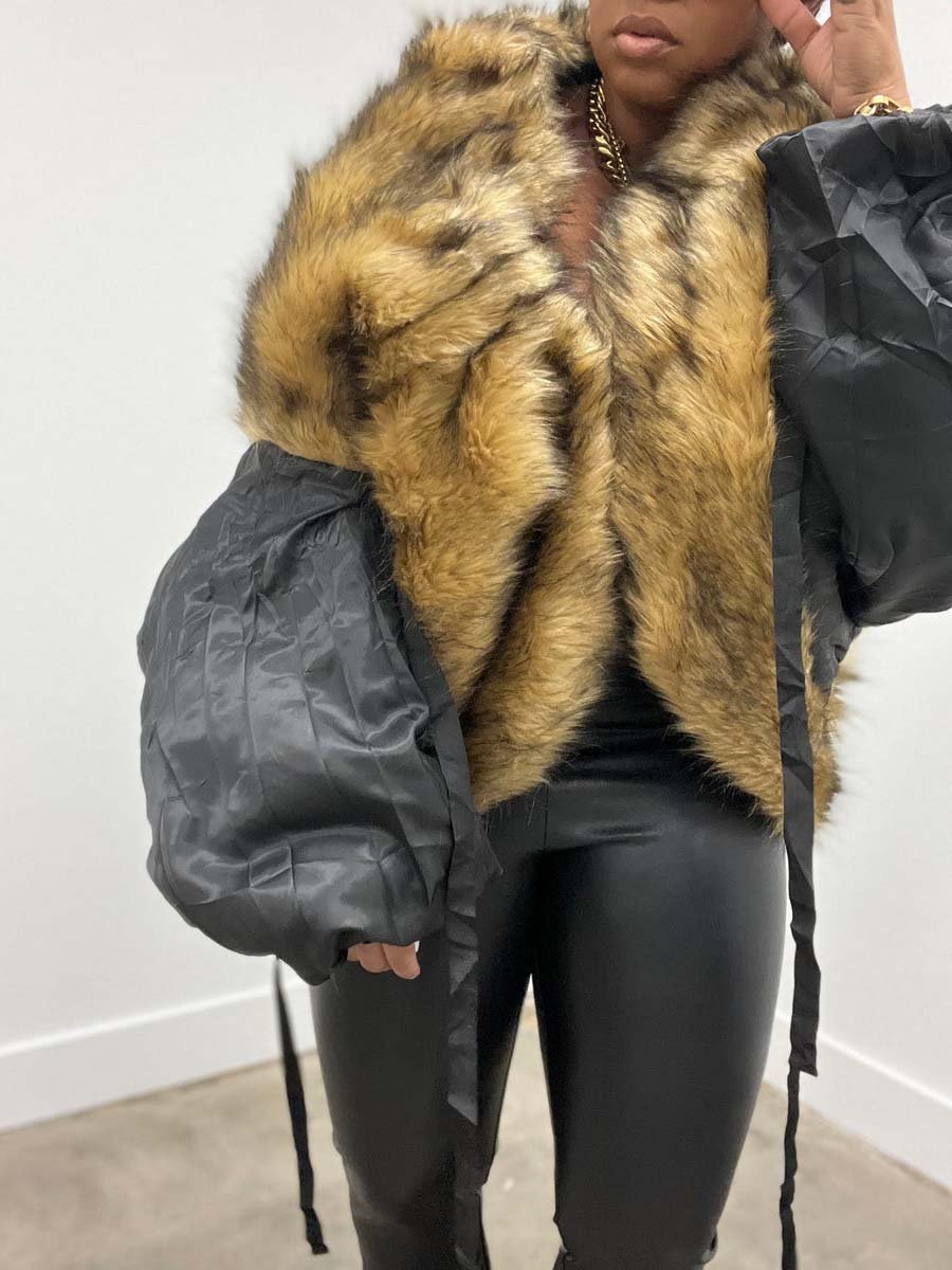 Reversible Faux Fur & Nylon Jacket