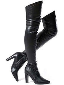 Chunky Heel Over The Knee Boots