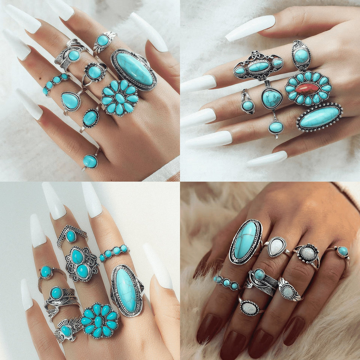 Vintage Bohemian Turquoise Jewelry