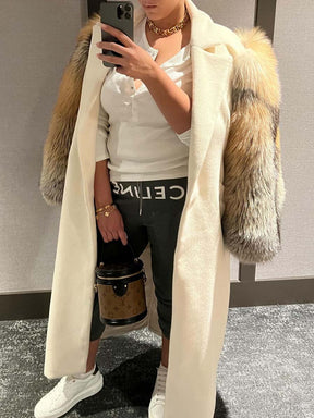 FAUX FUR TRENCH COAT