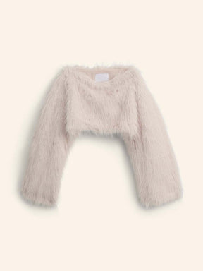 FAUX FUR SWEATSHIRT