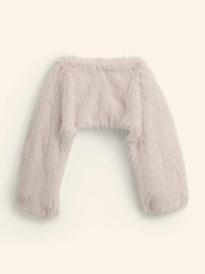 FAUX FUR SWEATSHIRT