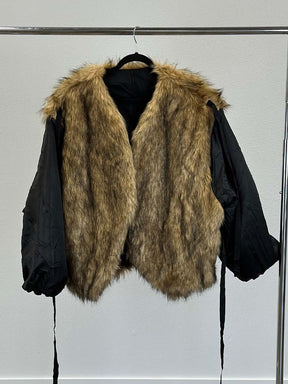 Reversible Faux Fur & Nylon Jacket