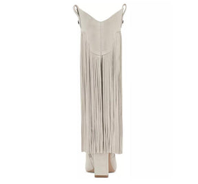 Wide-Calf Fringe Cowboy Boots
