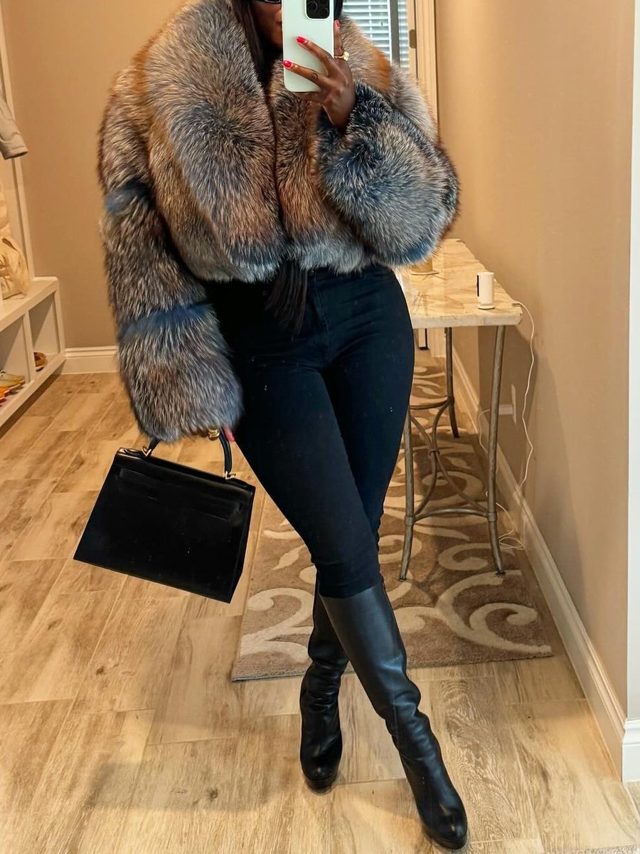 Cropped Faux Fur Jacket